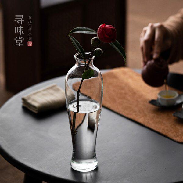 优质玻璃花瓶水培花器｜简约现代观音瓶中号插花餐桌客厅装饰摆件