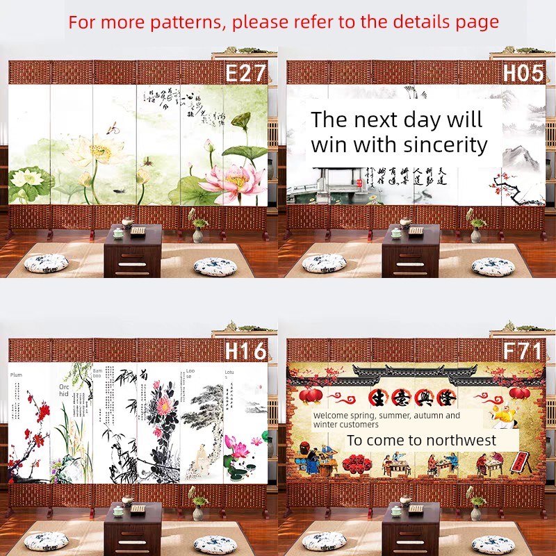 中国风屏风隔断式客厅2025新x型可折叠移动卧室屏蔽挡板家庭办公