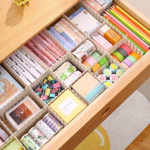 抽屉收纳分隔板片书桌收纳神器文具分隔盒神器分割板隔断自由组合