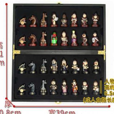 风雅堂 三国立体人物象棋送老外的中国特色礼物送外国人 创意礼品