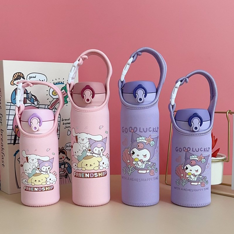 保温杯盖学生水杯袋可爱卡通书包肩带350Q 500毫升通用