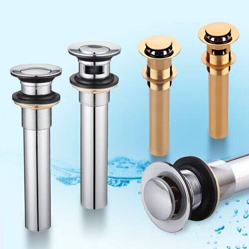 德国 AZOS 全铜下水器弹跳 台盆排水落水器 带分水孔落水器溢水孔