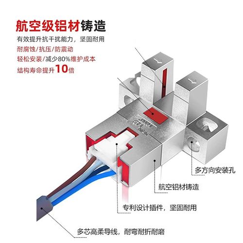 U槽型金属光电开关EE-SX670/671/672/674带线感应传感器NPN/PNP