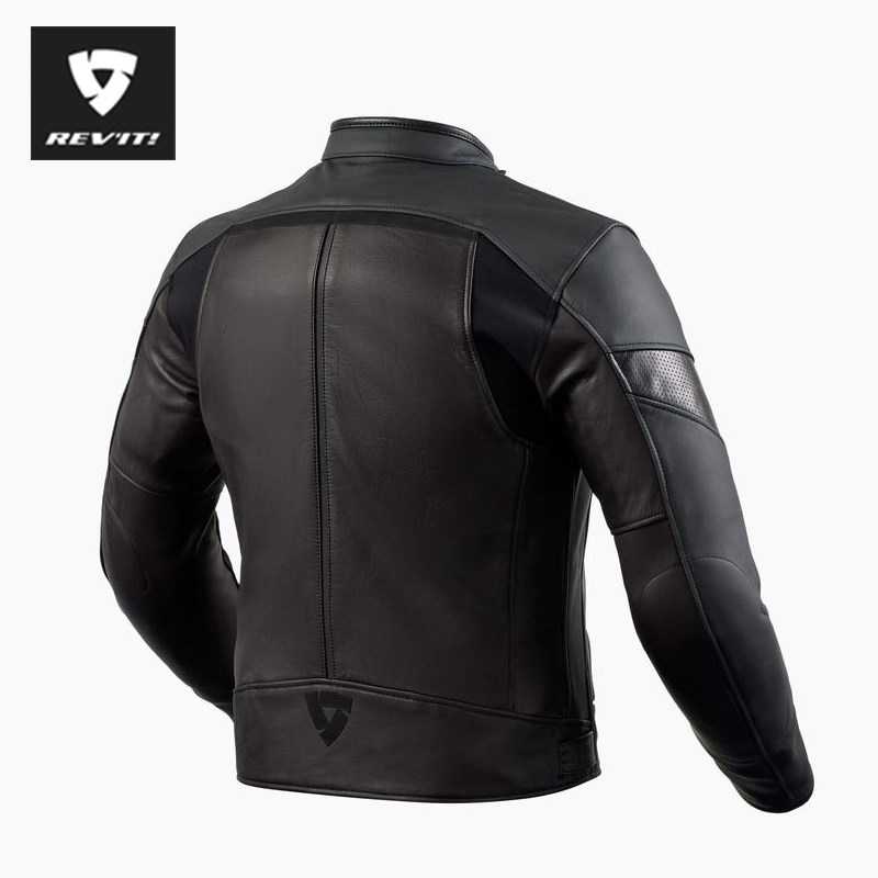 车迷辰REVIT里程摩托车骑行服保暖防风牛皮复古休闲皮夹克男冬季