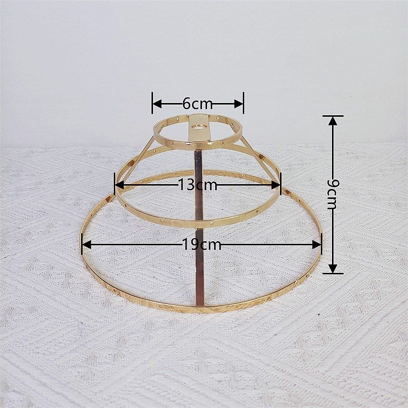 灯具配件挂水晶灯架铁框台灯吊灯DIY五金框双层环灯罩厂家直销
