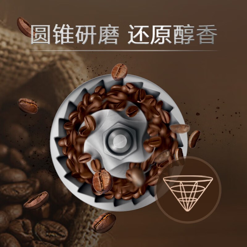 飞利浦美式咖啡机全自动家用办公室小型豆粉两用现磨一体HD7751