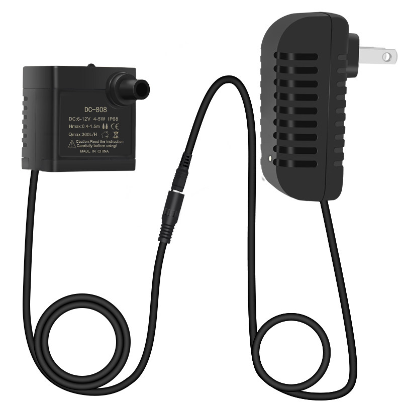 12V水泵鱼缸潜水循环抽水过滤假山静音增氧水冷小型迷你直流