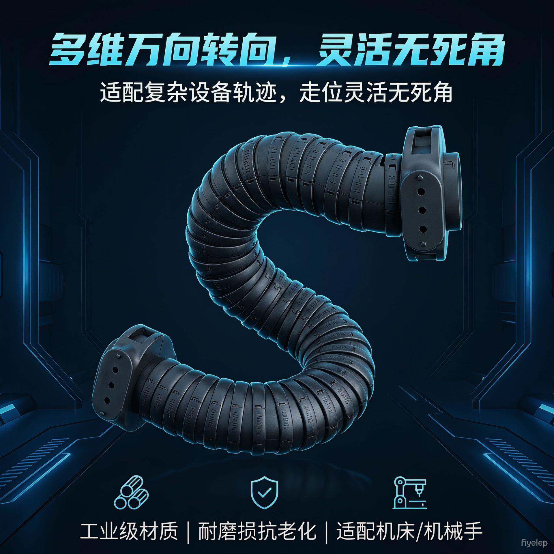 三维立体万向拖链抗扭抗拉工程链雕刻机机械手机床电线保护坦克链
