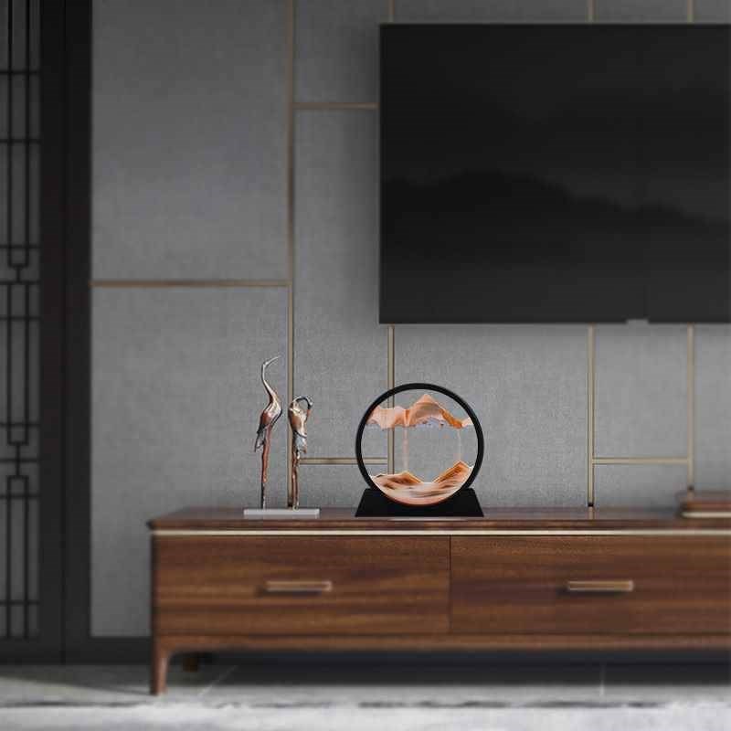 流沙画摆件创意艺术沙漏客厅酒柜电视柜装饰品送R女生同学生日礼