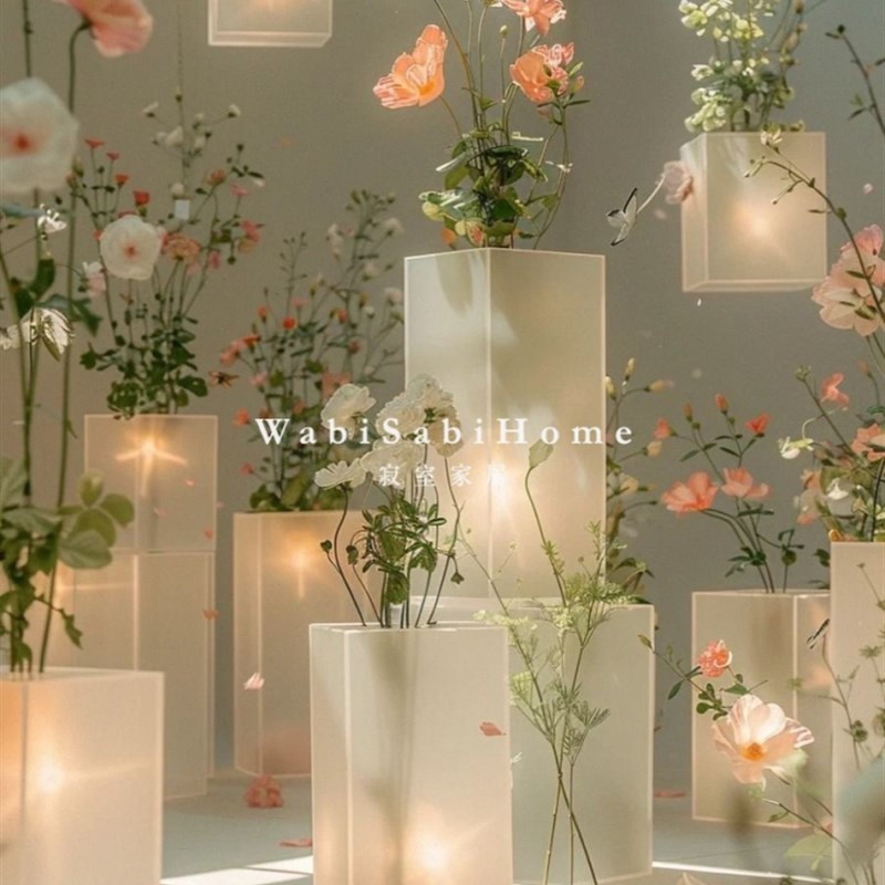 酒店别墅落地式雕塑桌桌面摆件码头装U饰样板间柱盆