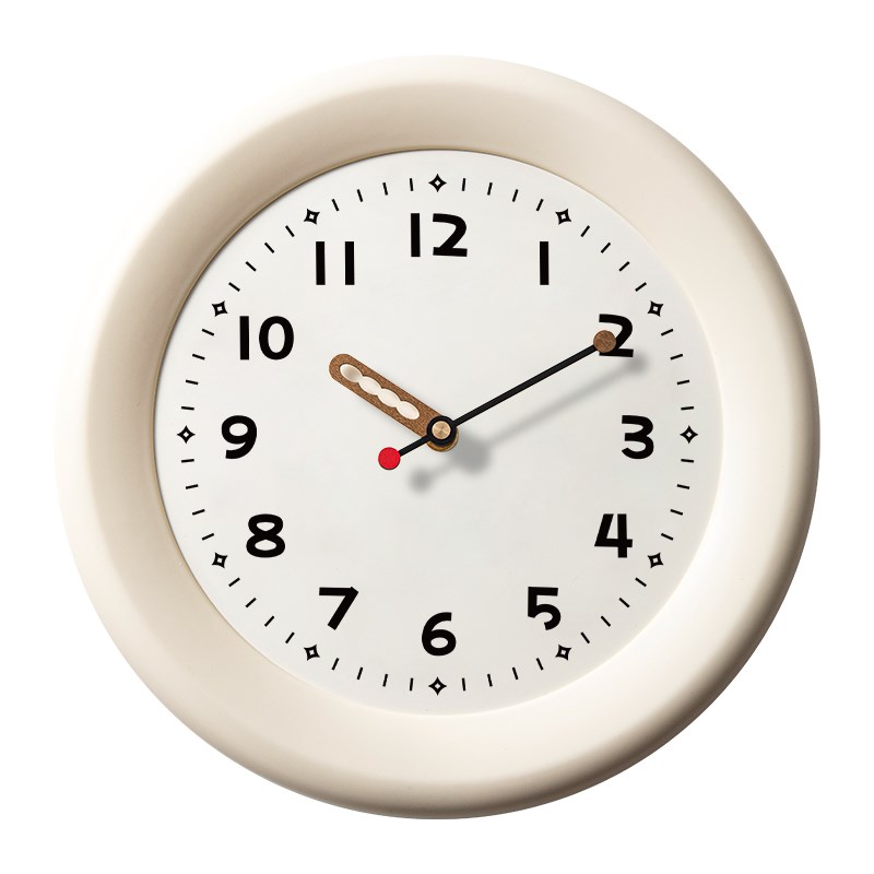 现代奶油风新款餐厅简约r挂墙时钟表免打孔圆形家用时钟大白墙装