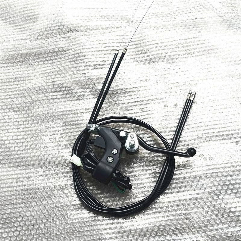 电动小四轮电动滑板改装一拖u二刹车把 刹车线 碟刹把 手闸把 手