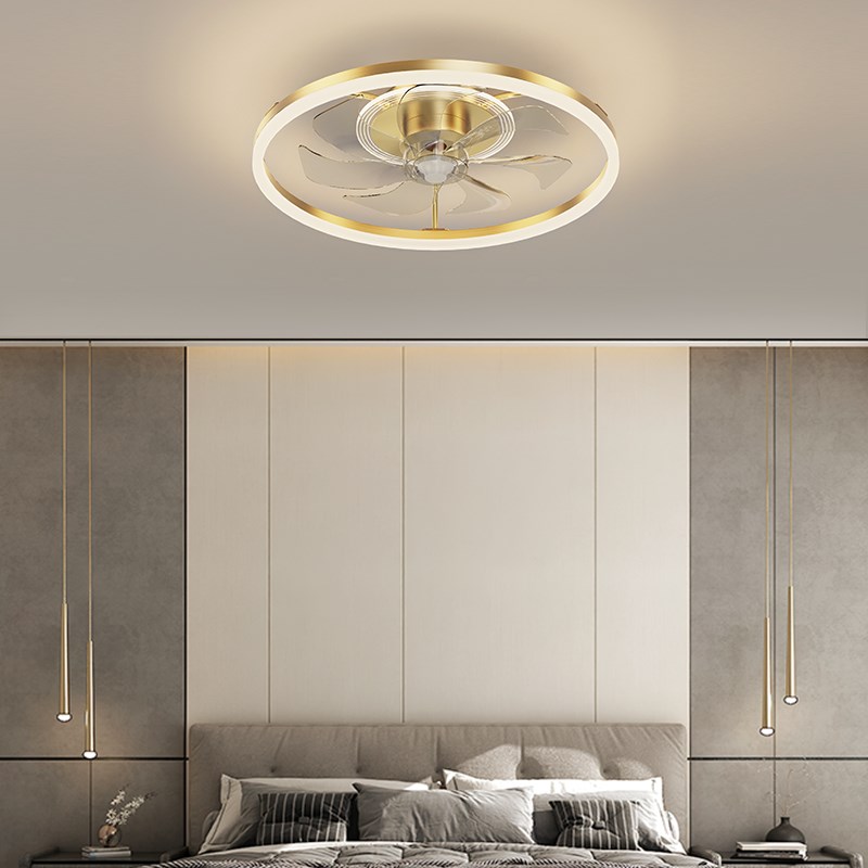 简约吸顶灯风扇灯静音一体w带电风扇轻奢北欧卧室儿童房吸顶灯
