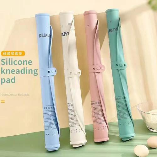 加厚硅胶揉面垫  食用级卡扣收纳多功能面粉垫 R 家用硅胶和面面