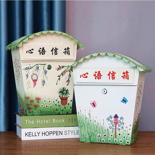 大号门牌图文田园信箱校园彩绘室外意见箱别墅报筒挂墙防水留言箱