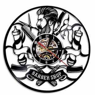 热闹家用静音个性 饰挂钟 墙上钟表艺术时钟创意复古理发店装