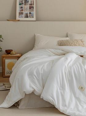 九喜狐春秋新款被芯40支全棉提花抗菌大豆被白色夏被双人冬被加厚