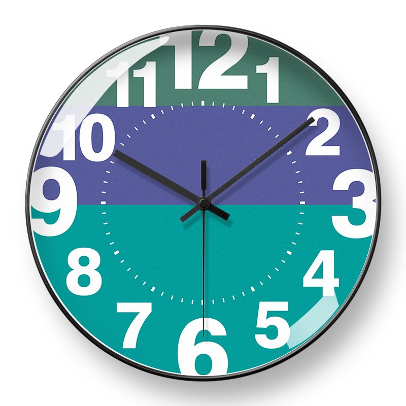 创意挂钟时尚简约钟表现代电波钟田园G风自动对时钟静音表挂墙家