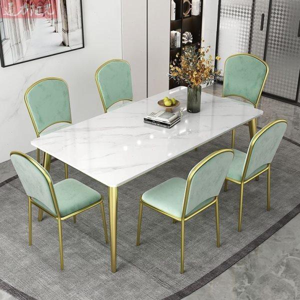 进口岩板餐桌家用小户型长方形轻奢简约吃饭桌子餐椅组合亮光,住宅家具,岩板餐桌,淘宝优惠券,粉丝福利购,淘宝优惠卷