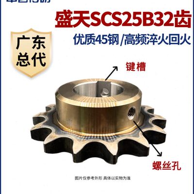 盛天链轮SCS链轮加工成品 2分SCS25B32齿 高精度耐磨损 申马传动