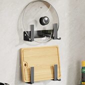 锅盖架子壁挂式 免打孔砧板架厨房墙上案板放置神器家用菜板收纳架