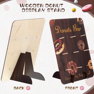 Donut display stand 甜甜圈支撑展示架生日节日装饰木质摆件挂件