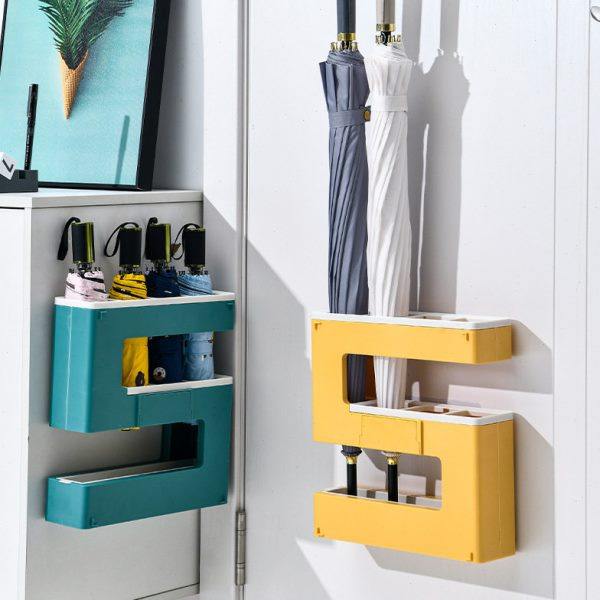 创意雨伞架家用壁挂免打孔遮阳伞收纳架门口放伞的架子,收纳整理,阳台置物架,淘宝优惠券,粉丝福利购,淘宝优惠卷