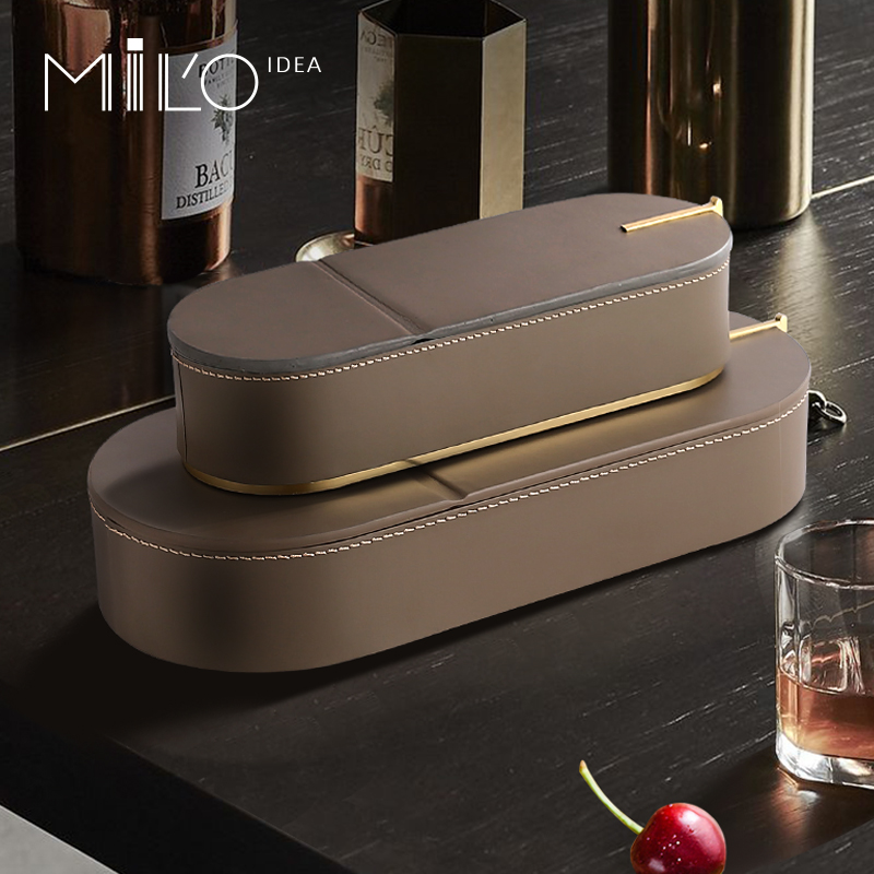 现代轻奢胡桃木首l饰盒收纳摆设欧式小奢华卧室梳妆台储物罐装饰