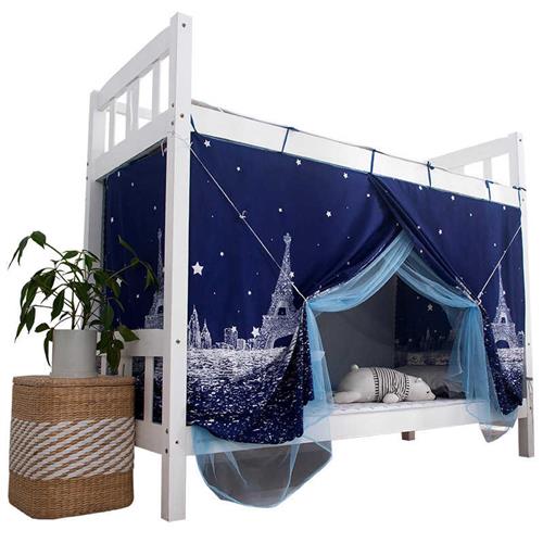 新款上下床遮挡帘宿舍隔断窗床帘带顶遮光床幔Q帘子上下铺蚊帐一