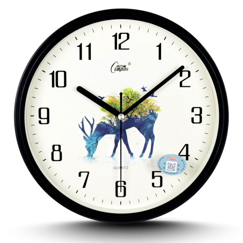 康巴丝网红卡通挂钟静音客厅挂表现代简约卧N室钟表大气家用免打