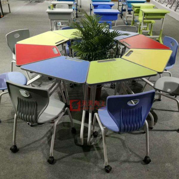 中学生用课桌椅带轮可移动学习桌梯形状桌面拼接组合桌多种造型,商业/办公家具,课桌椅/学生桌椅,淘宝优惠券,粉丝福利购,淘宝优惠卷