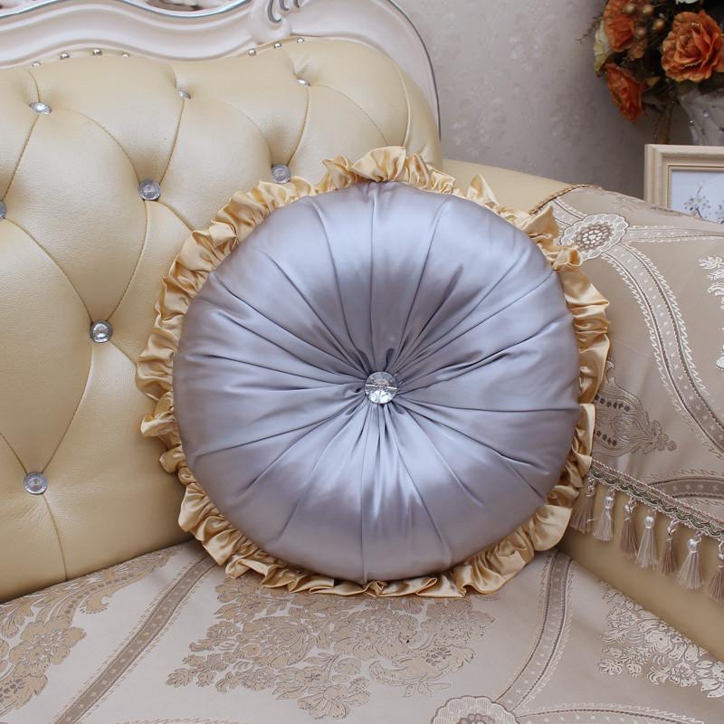 高档圆枕含d芯靠垫欧式圆枕南瓜抱枕圆形抱枕沙发圆靠枕汽车腰枕