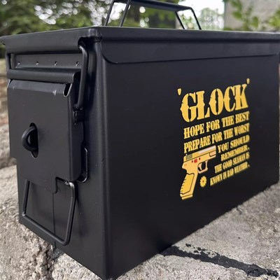 UK铁皮箱黑色便携工具箱摩托车边箱后备箱收纳50卡密尔规格可锁定