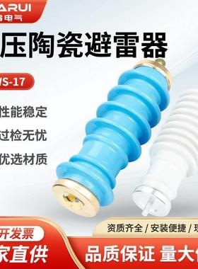 广东型避雷器Y5WS-17/50FT新型蓝色陶瓷线路氧化锌避雷器10-12KV
