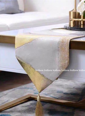 简约现代样板间售楼部桌旗餐桌布E茶席布装饰茶几会议桌桌旗摆放