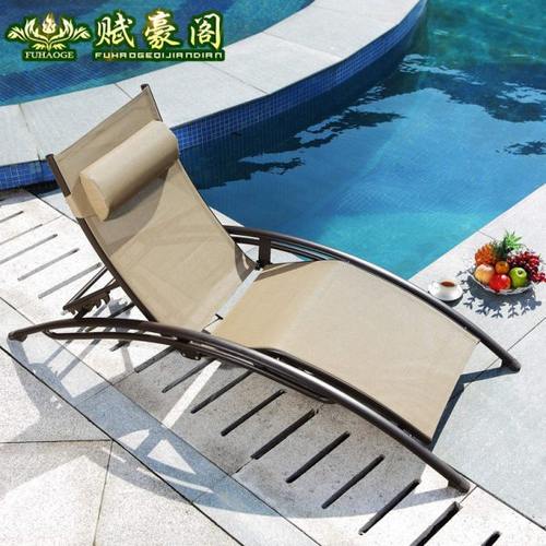 户外躺床 阳台庭院太阳床 休闲沙滩椅 海边游泳池躺椅 酒店躺椅