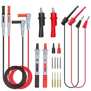 万用表表笔高精度数字表多功能特尖极细刺破探针电工测试夹子钩钳