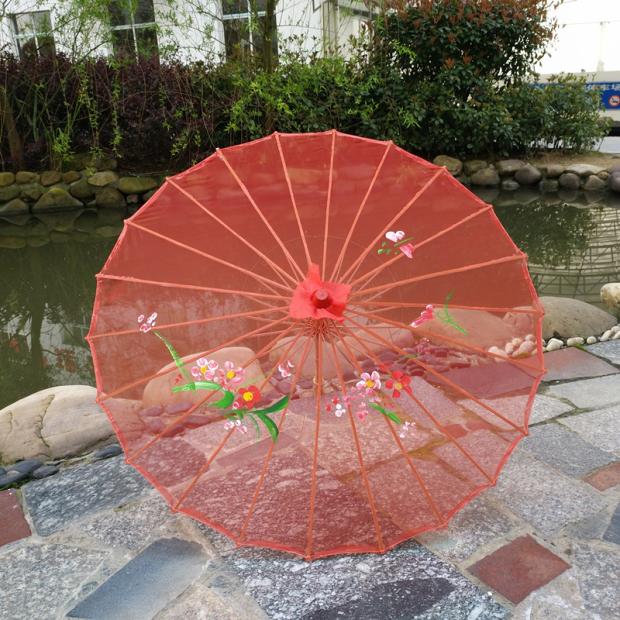 江南舞蹈伞透明道具跳舞伞工艺绸布伞绢纱丝绸伞摄V影拍照古典雨