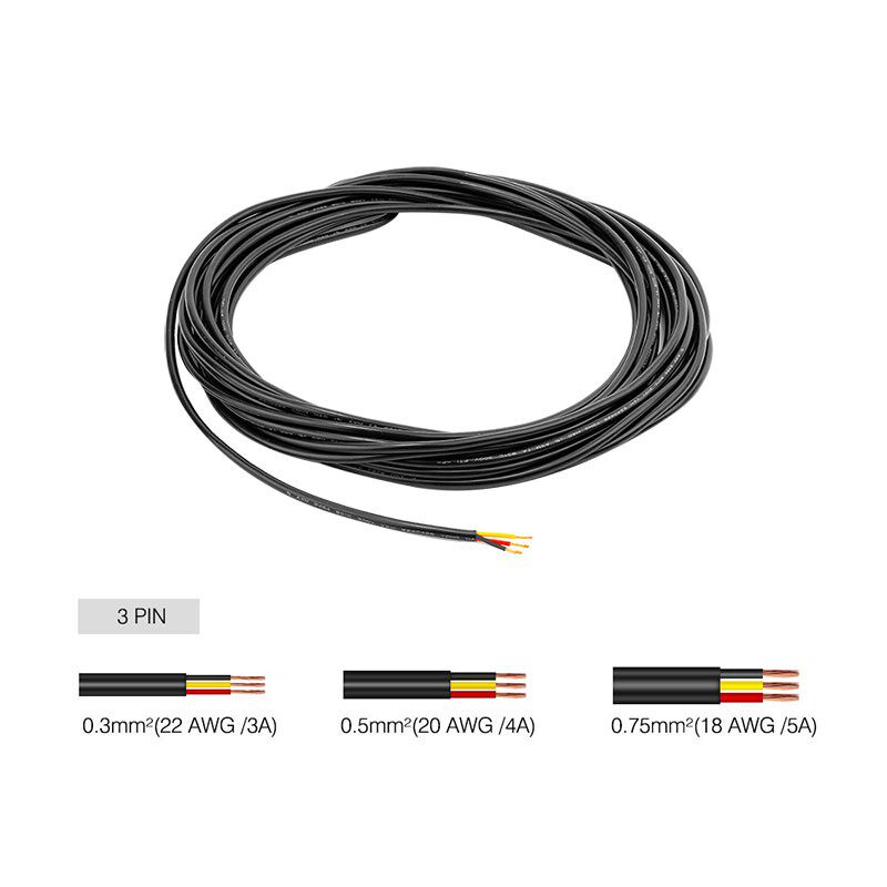 热销LED灯带防水2 3 4 5芯17 18 20 22WAG防潮纯铜护套电线电缆