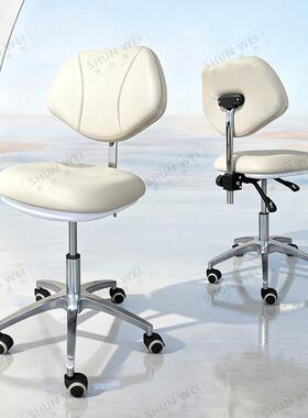 旋转升降椅美容院手术技师椅圆凳理发PT凳滑轮大工椅美容凳子靠背