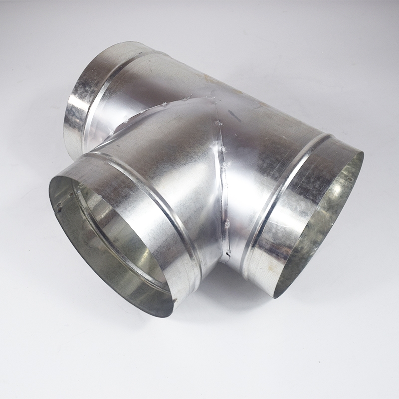 镀锌白铁皮风管三通接头排风管T型抽烟机排烟管160烟机180换气扇