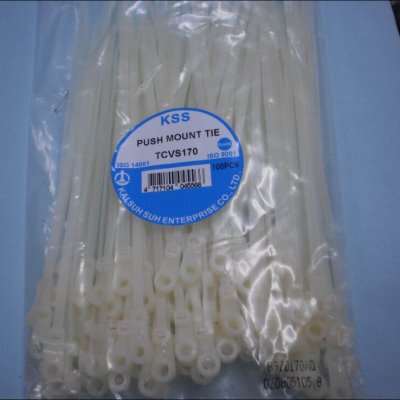 原装进口台湾KSS凯士士3.7*117.5固定锁式扎带TCV-155螺丝孔5.2MM