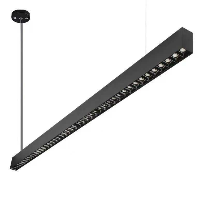 办公灯led长条灯明装长条格栅灯会议室办公室吊灯餐厅一字吊灯