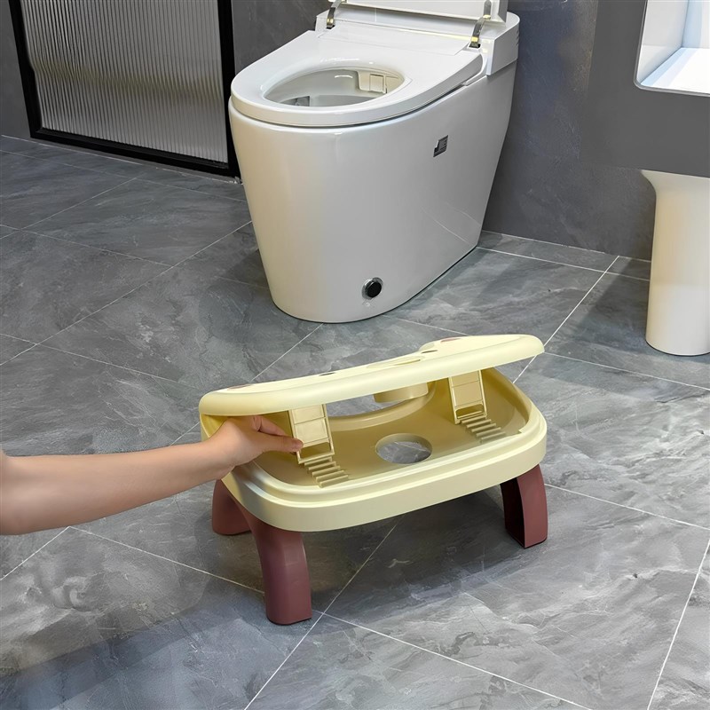 猫咪加厚马桶凳子垫脚凳可调节厕所蹲坑神器孕妇防滑拉屎凳可折叠