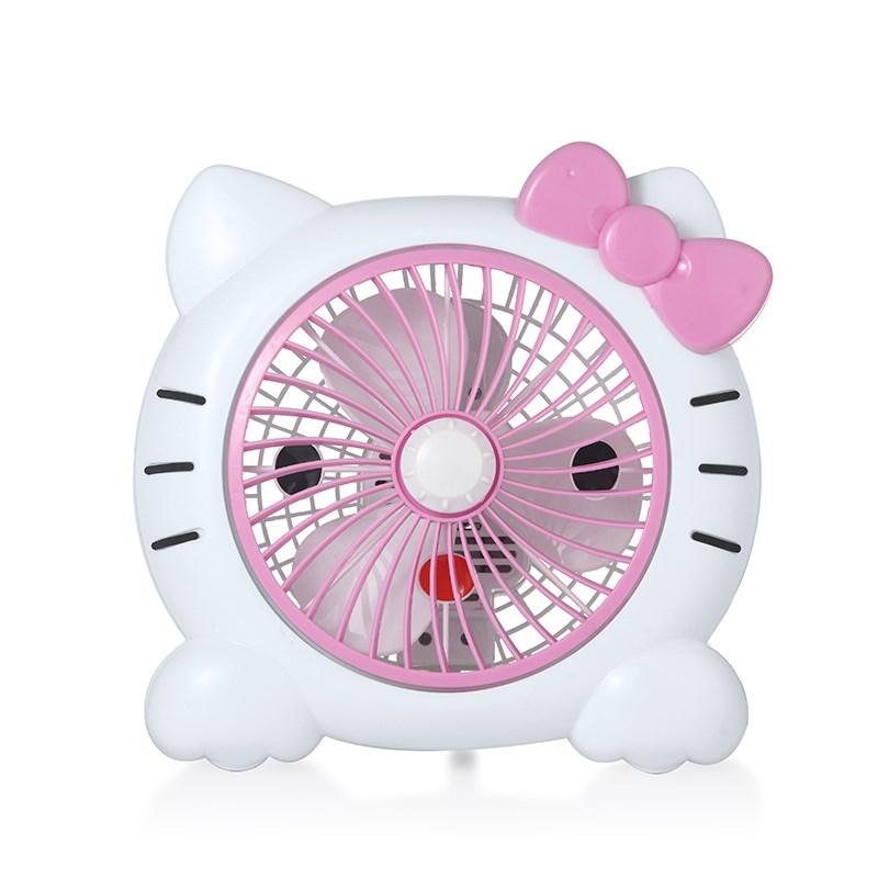 小风扇家用台式静音床上转页扇卡通迷你台扇寝室宿舍插电桌面床头