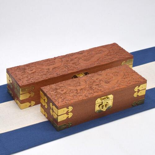 红木盒子花梨木首饰盒画盒长方形木箱实木箱子收纳箱雕龙款