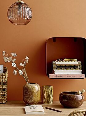 纯色素色无纺布暖色黄色橙色墙纸非自粘北欧卧室客厅背景壁纸橘色