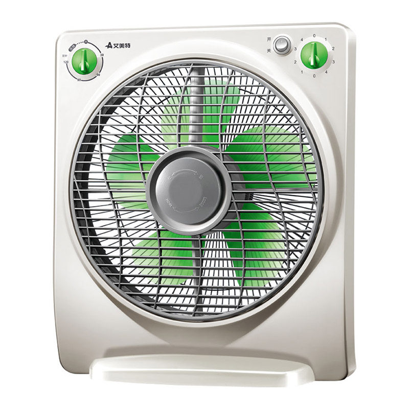 艾美特10吋12吋电风扇台式双电机转页扇鸿运扇摆头定时办公室学生