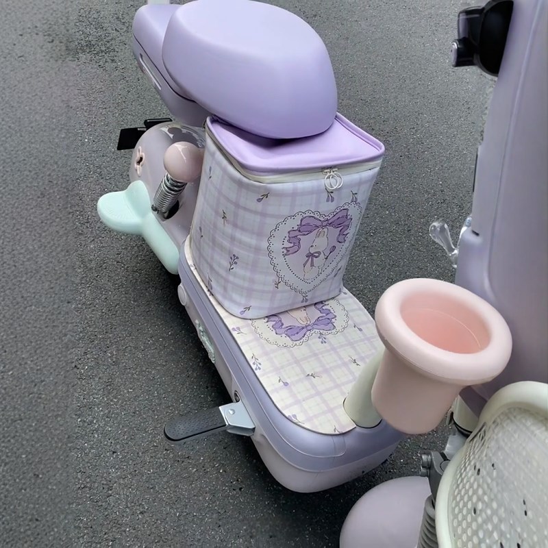 电动车挂包脚下踏板置物前置物兜放东西神器电瓶车挂物包收纳包