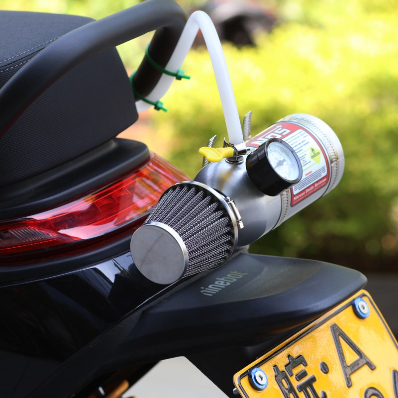 适用摩托车改装氮气加速装饰壶巧格九号改装件装饰壶维斯帕改装